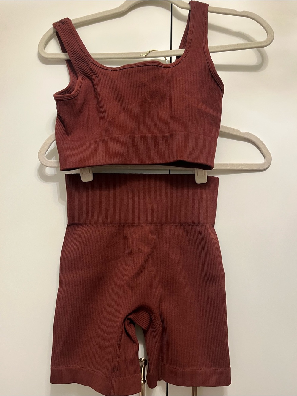 Brown Two Piece Athletic Set